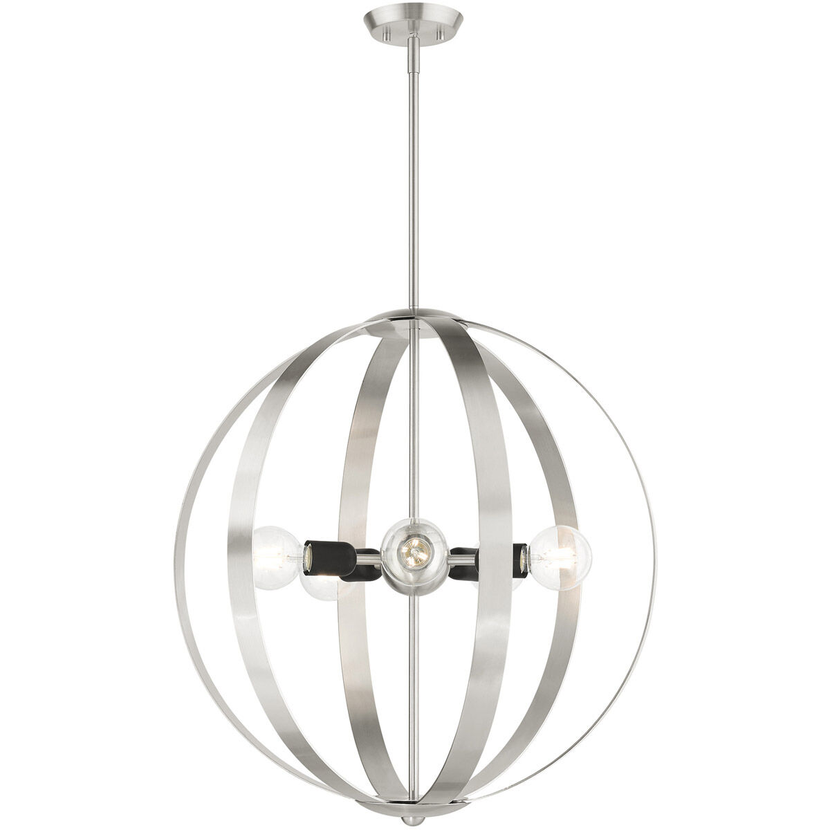 Modesto 5 Light 24 inch Brushed Nickel Chandelier Ceiling Light