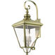 Adams 4 Light 14.25 inch Antique Brass with Brushed Nickel Finish Cluster Outdoor Extra Large Wall Lantern Wall Light