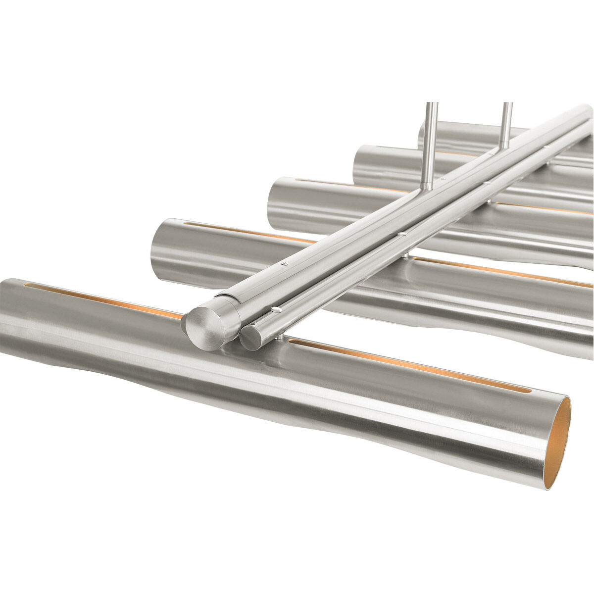 Novato 10 Light 50 inch Brushed Nickel Linear Chandelier Ceiling Light