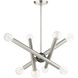 Stafford 8 Light 24 inch Brushed Nickel Chandelier Ceiling Light