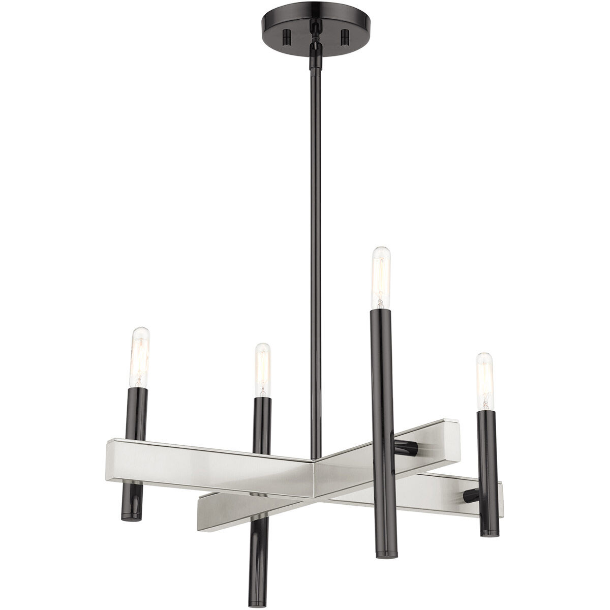 Denmark 4 Light 20 inch Black Chrome Chandelier Ceiling Light