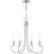 Bari 4 Light 20 inch Brushed Nickel Chandelier Ceiling Light