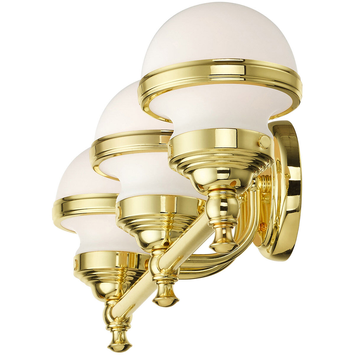 Oldwick 3 Light 24 inch Polished Brass Vanity Sconce Wall Light