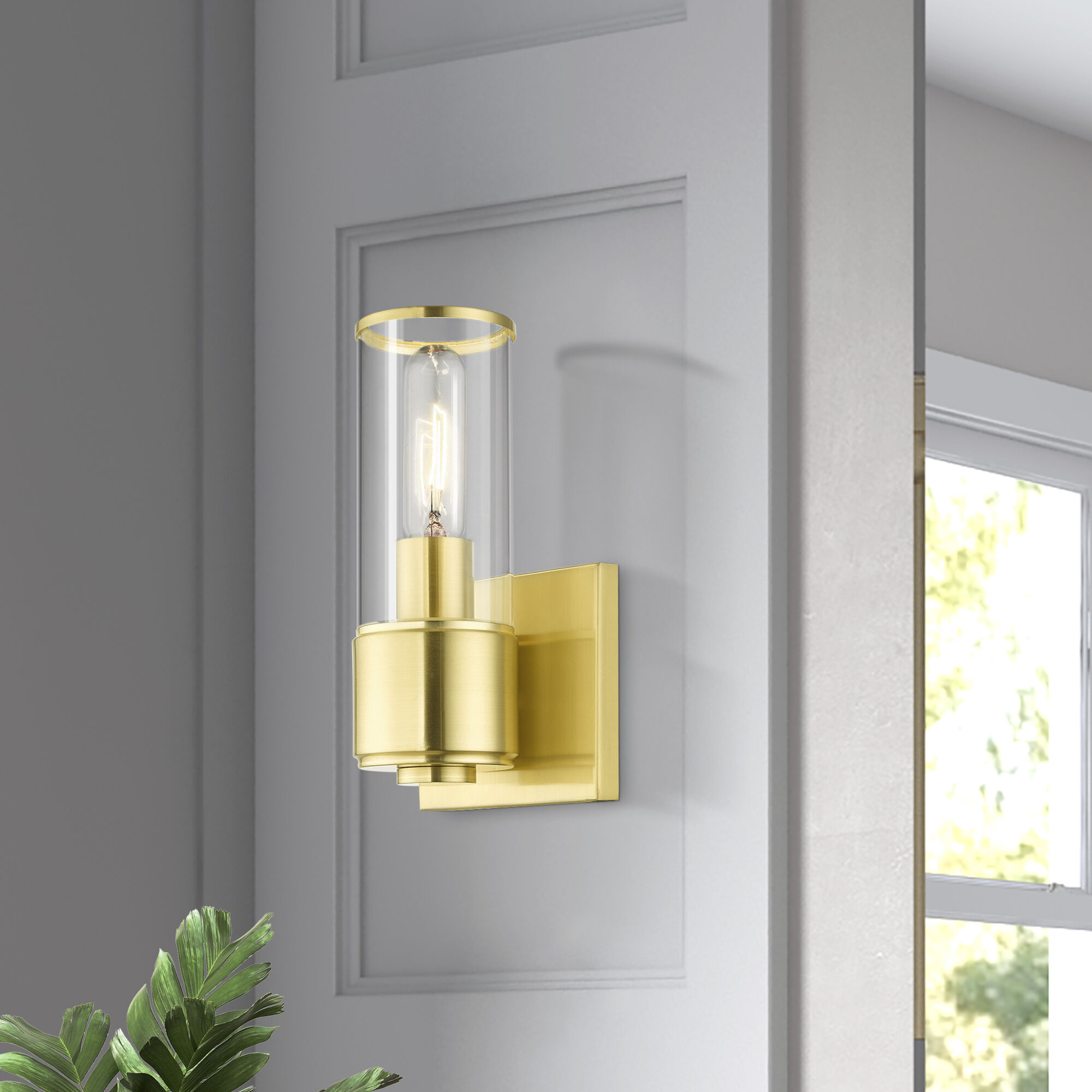 Quincy 1 Light 4.75 inch Satin Brass ADA Wall Sconce Wall Light