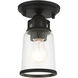 Lawrenceville 1 Light 5 inch Black Flush Mount Ceiling Light