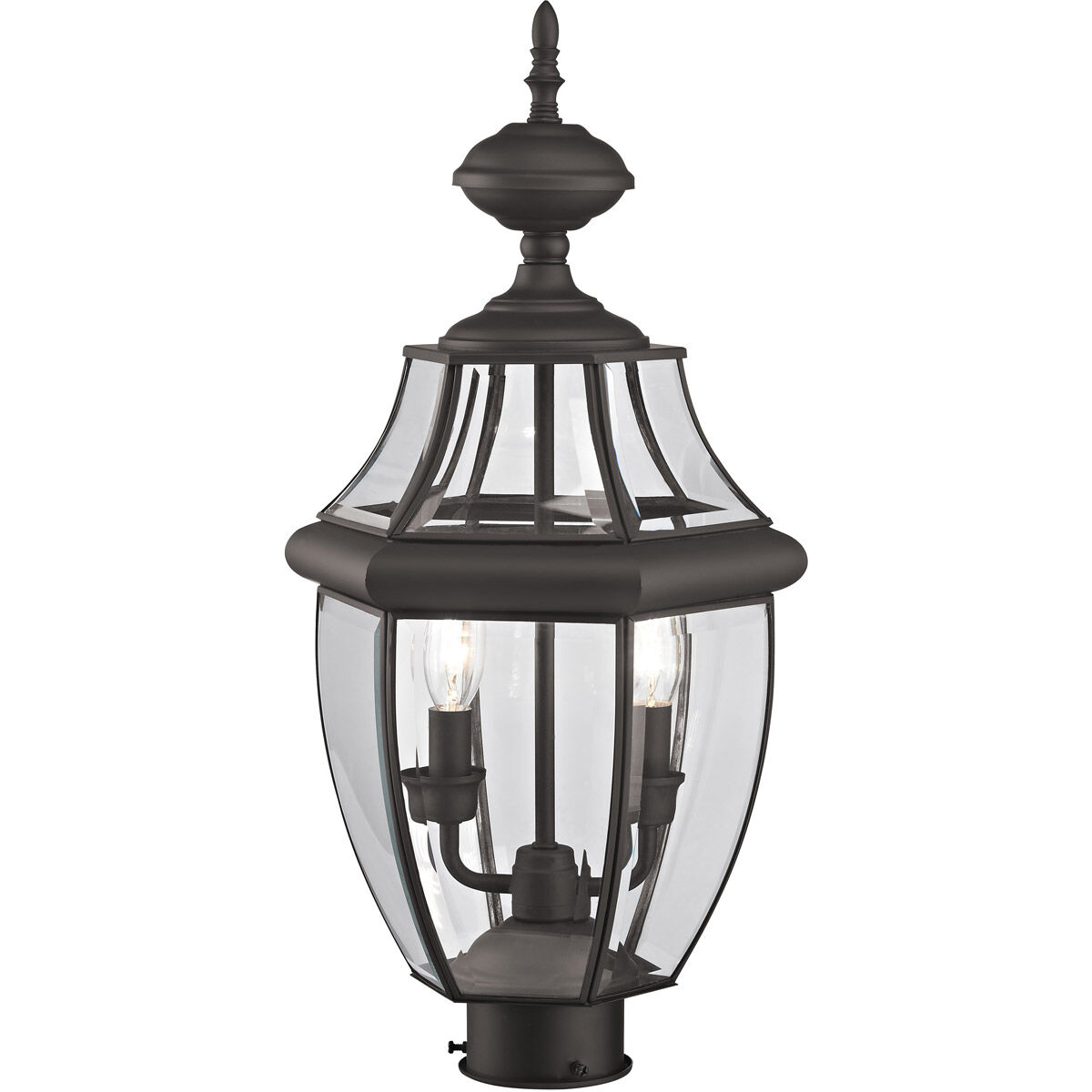 Monterey 2 Light 22 inch Bronze Outdoor Post Top Lantern