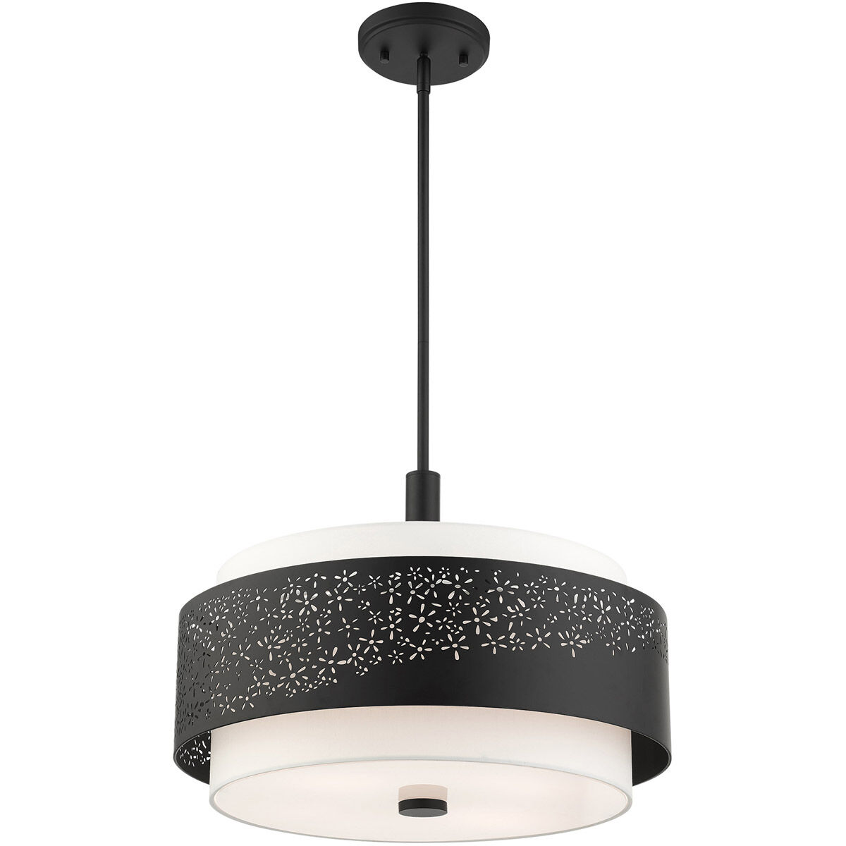 Noria 4 Light 20 inch Black Chandelier Ceiling Light