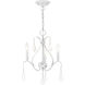 Caterina 3 Light 13 inch Antique White with Clear Crystals Chandelier Ceiling Light