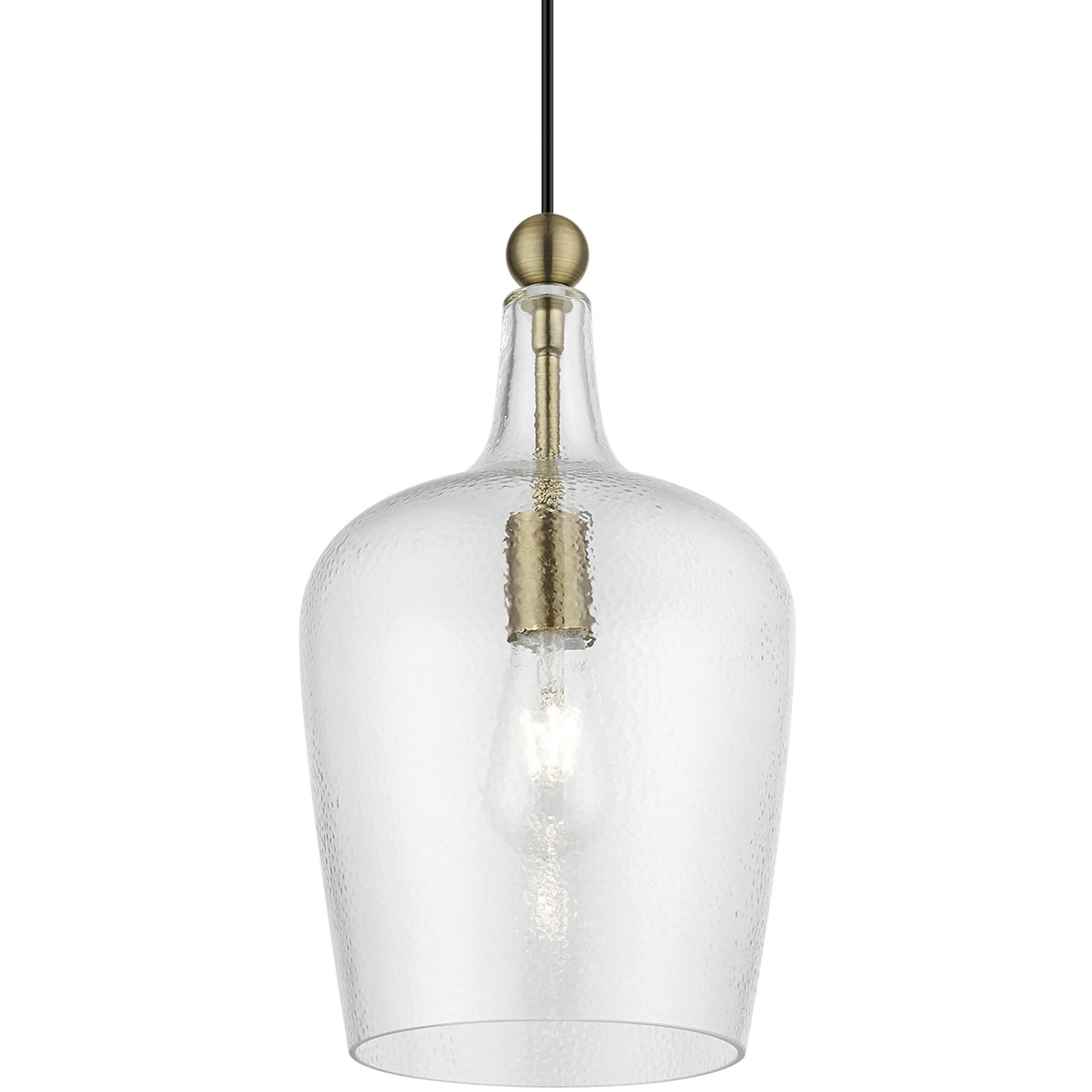 Avery 1 Light 9 inch Antique Brass Single Pendant Ceiling Light, Single