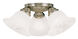 Edgemont 3 Light 16 inch Antique Brass Semi-Flush Ceiling Light
