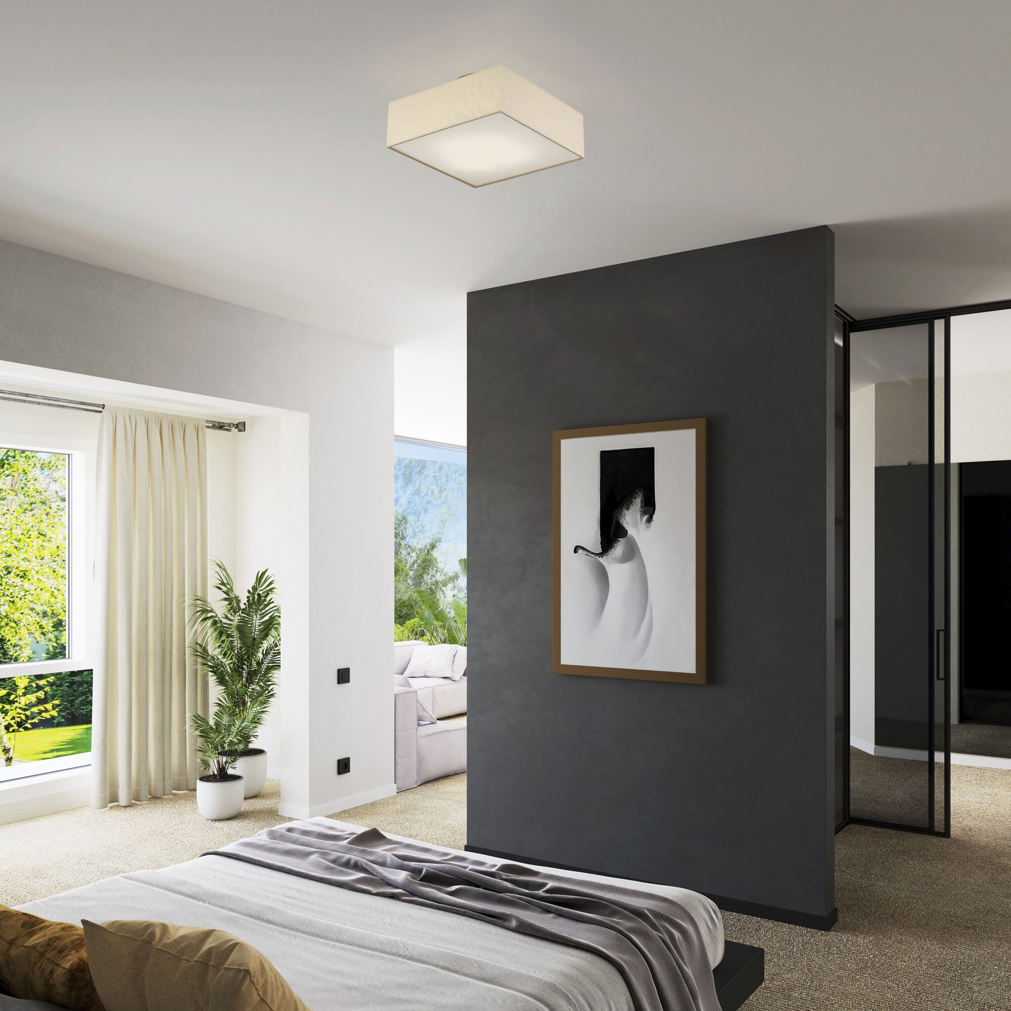 Summit 4 Light 15 inch Antique Gold Leaf Semi Flush Mount Ceiling Light, Large