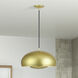 Domma 3 Light 17 inch Soft Gold with Polished Brass Accents Pendant Ceiling Light