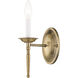 Williamsburgh 1 Light 4 inch Antique Brass Wall Sconce Wall Light