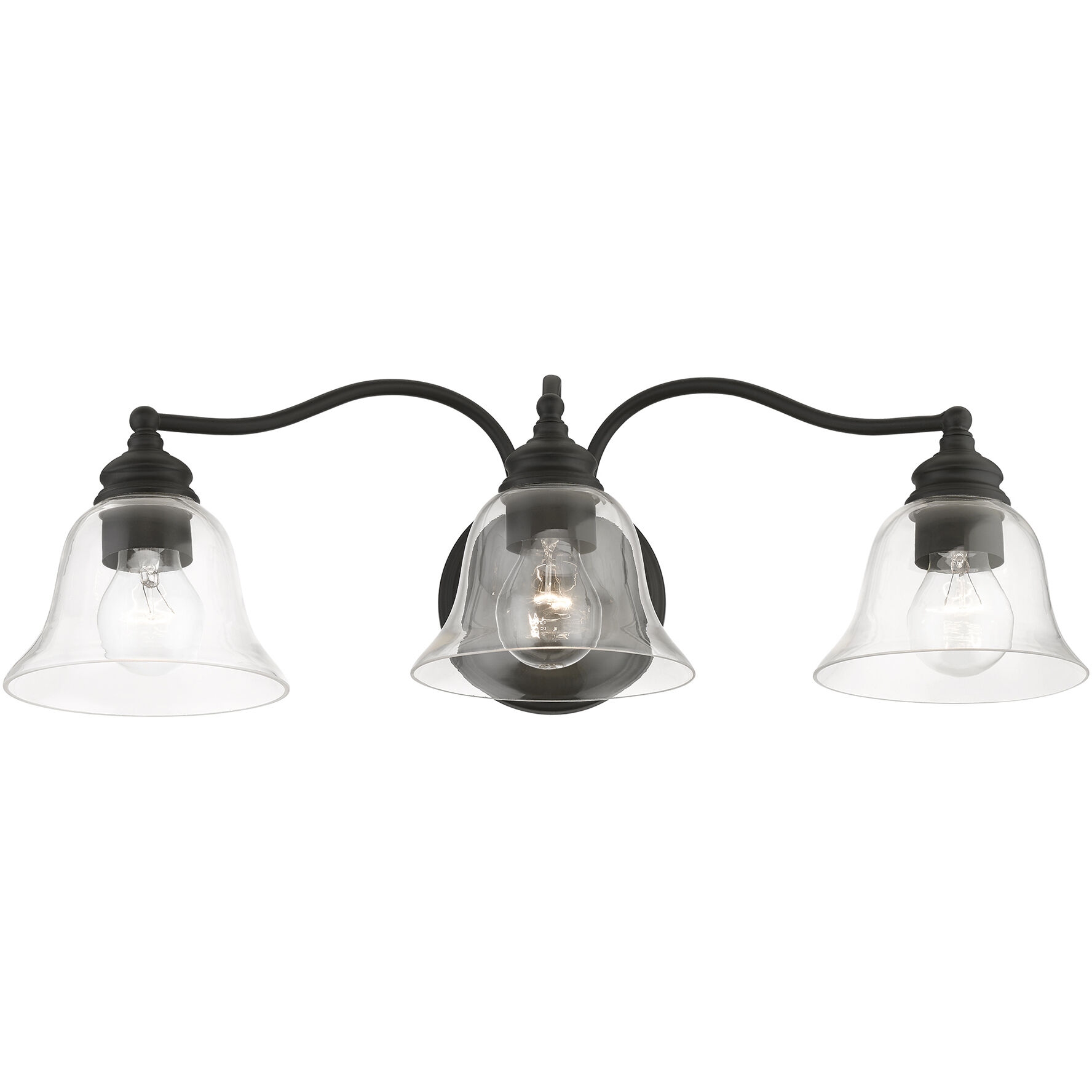 Moreland 3 Light 24 inch Black Vanity Sconce Wall Light