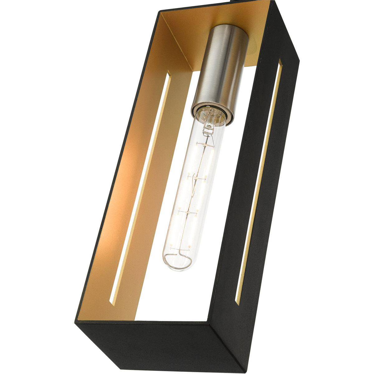 Soma 1 Light 5 inch Textured Black with Brushed Nickel Accents Pendant Ceiling Light