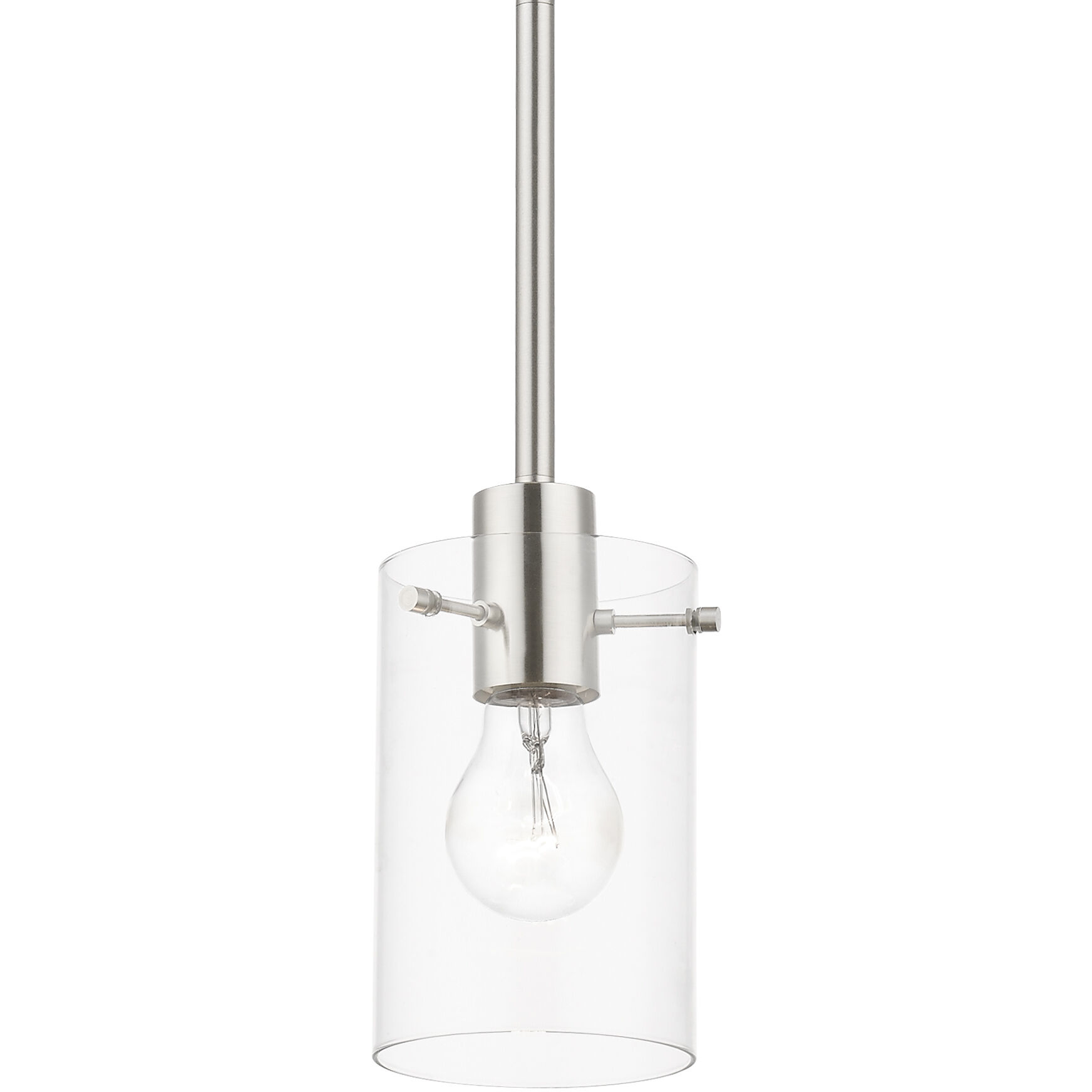Munich 1 Light 5 inch Brushed Nickel Single Pendant Ceiling Light, Single