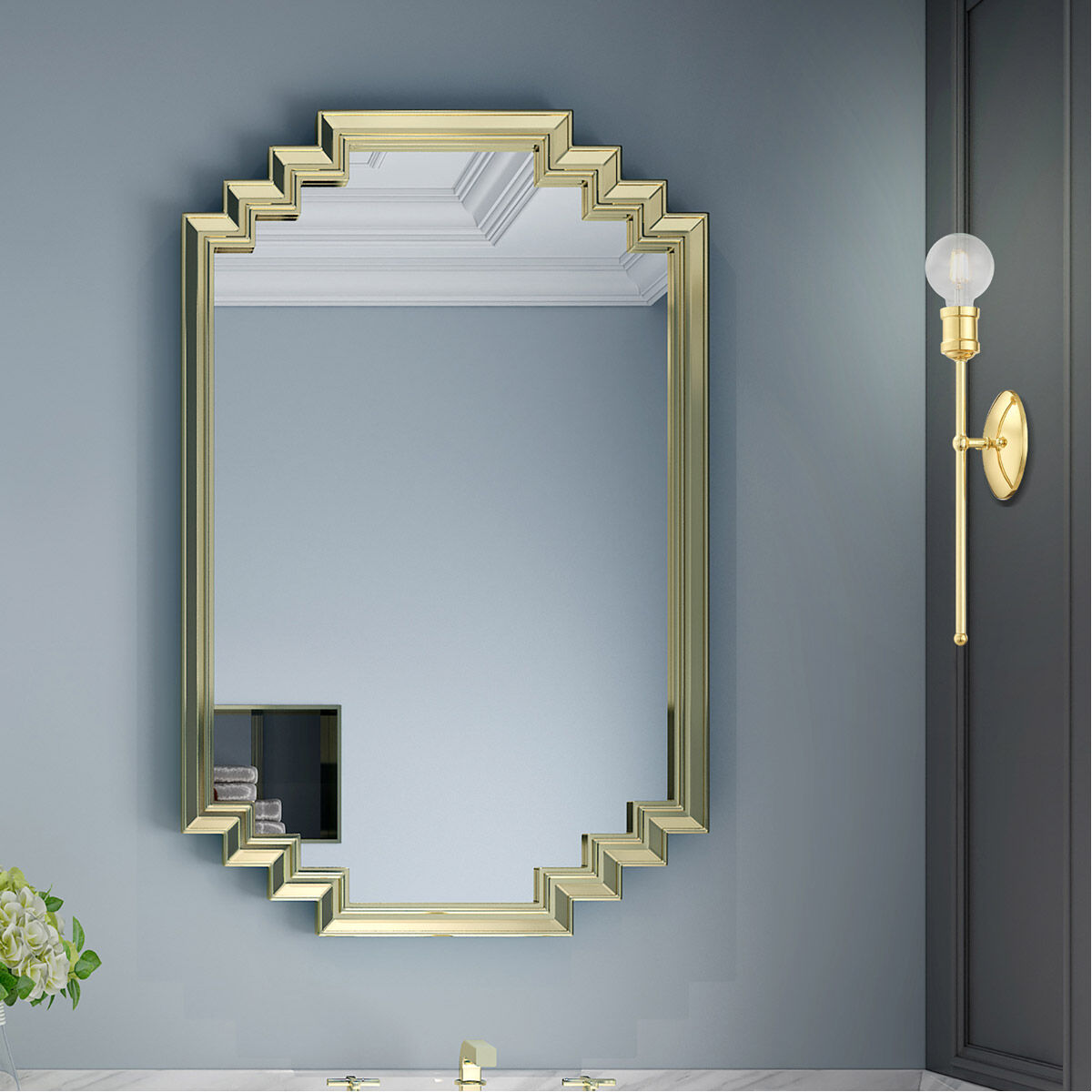 Lansdale 1 Light 5 inch Polished Brass ADA Sconce Wall Light