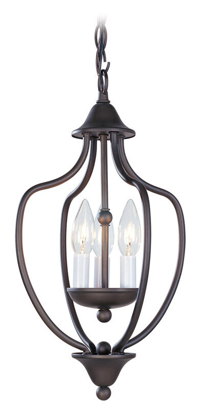 Home Basics 3 Light 10 inch Bronze Convertible Mini Chandelier/Ceiling Mount Ceiling Light