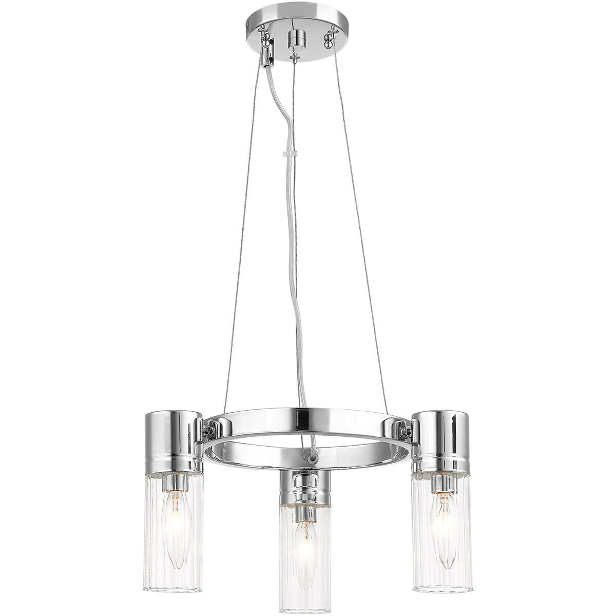 Midtown 3 Light 14.75 inch Polished Chrome Mini Chandelier Ceiling Light
