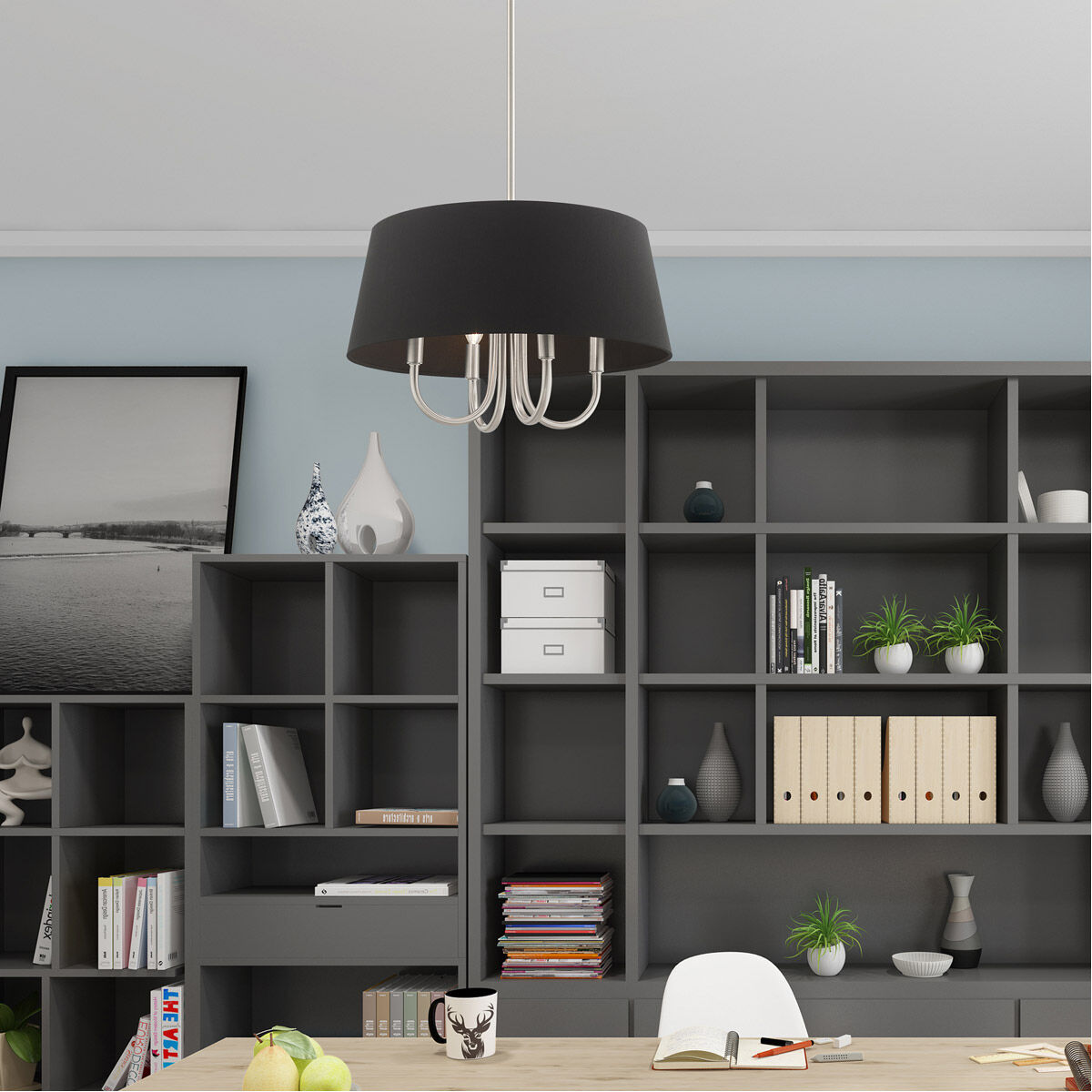 Belclaire 4 Light 18 inch Brushed Nickel Pendant Chandelier Ceiling Light