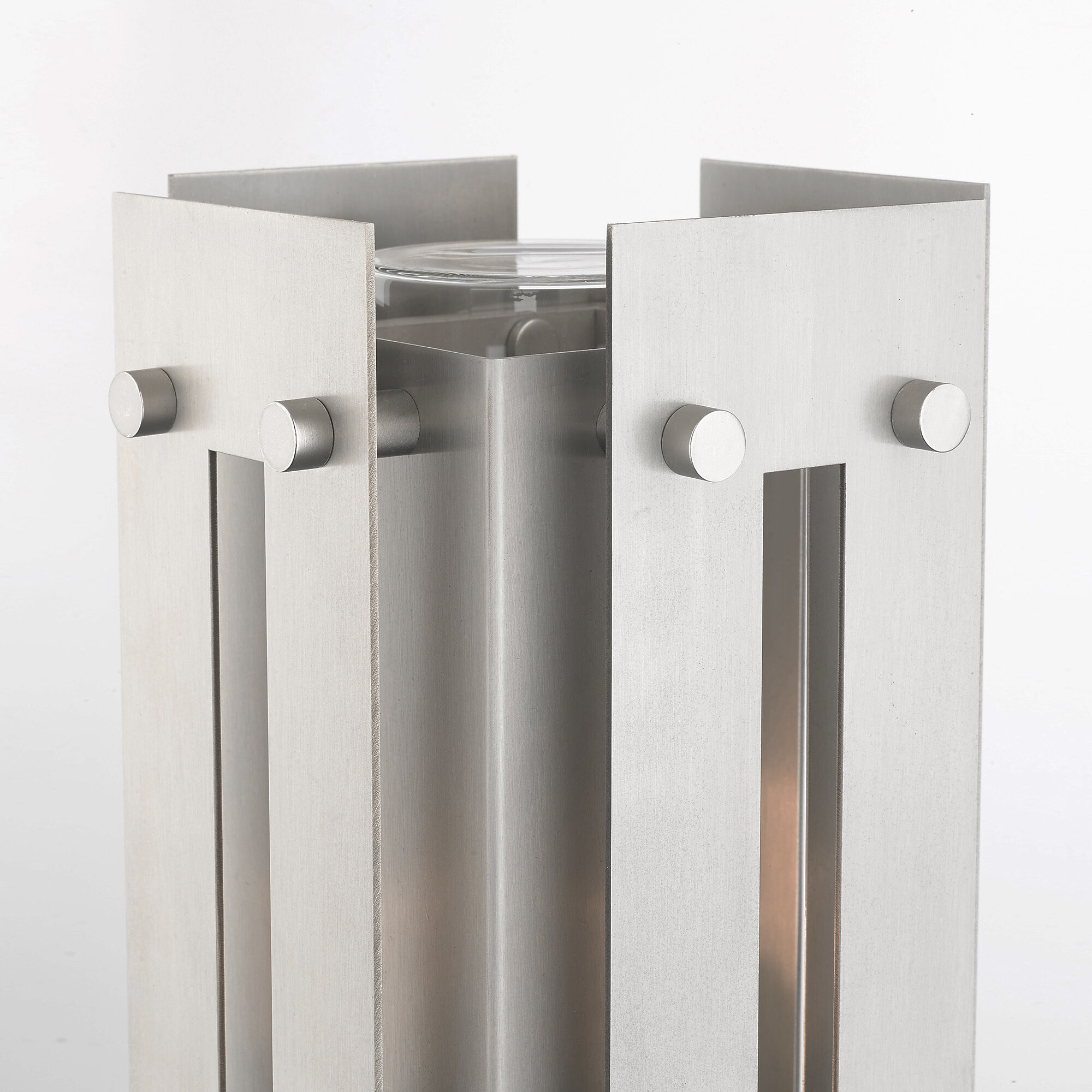 Utrecht 1 Light 16 inch Brushed Nickel Accents Outdoor Post Top Lantern