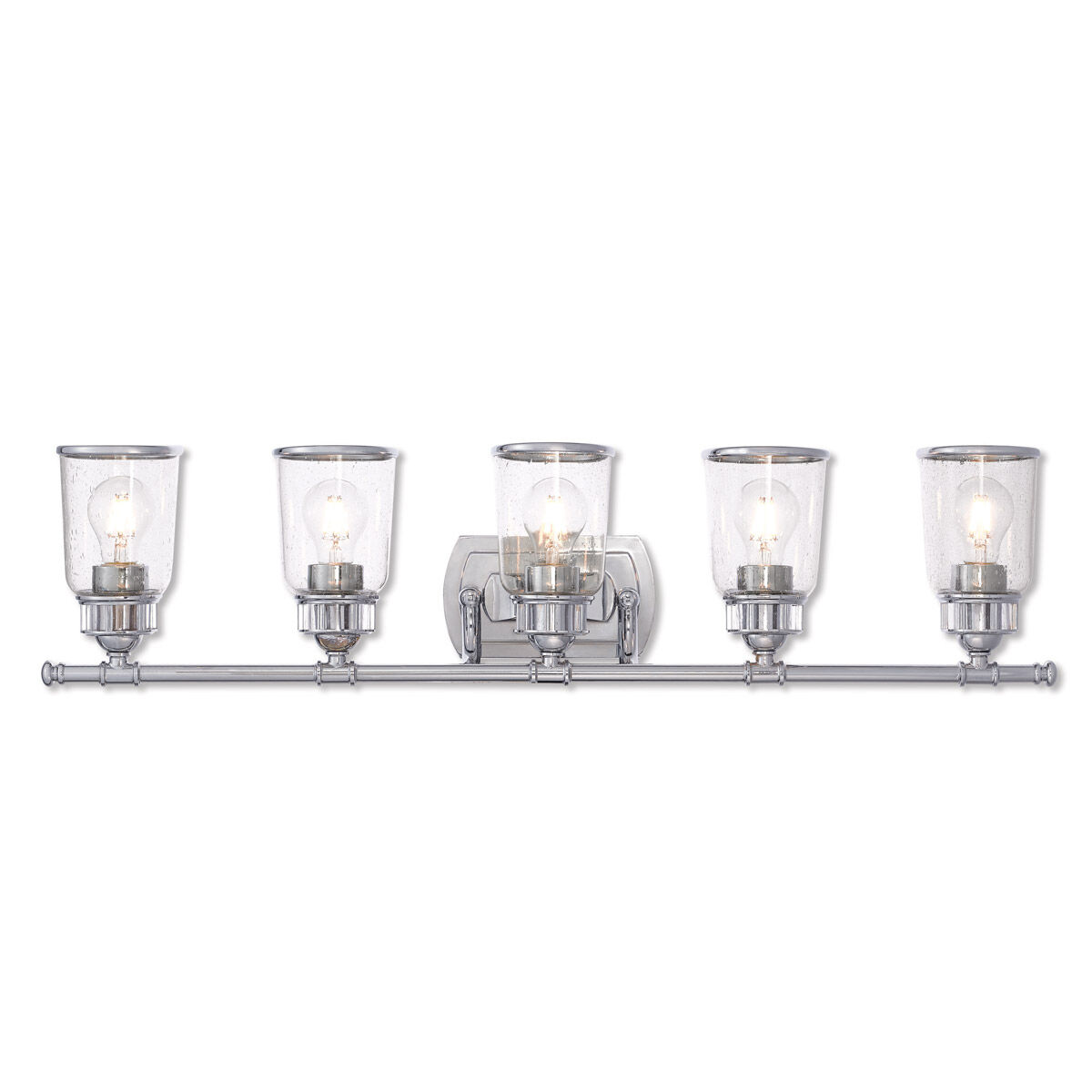 Lawrenceville 5 Light 36 inch Polished Chrome Bath Vanity Wall Light