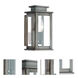 Princeton 1 Light 9 inch Vintage Pewter with Polished Chrome Stainless Steel Reflector ADA Mini Outdoor Wall Lantern