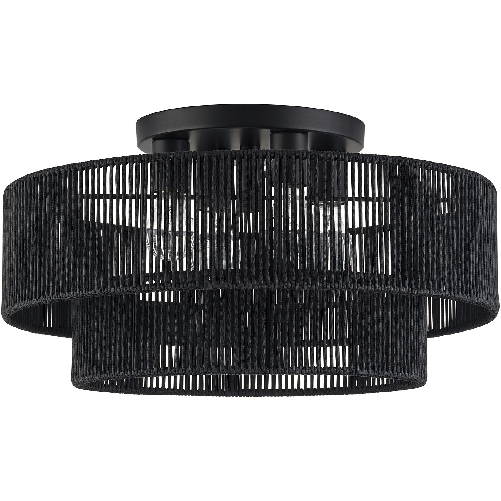 Acordia 4 Light 21 inch Black Semi Flush Mount Ceiling Light, Extra Large
