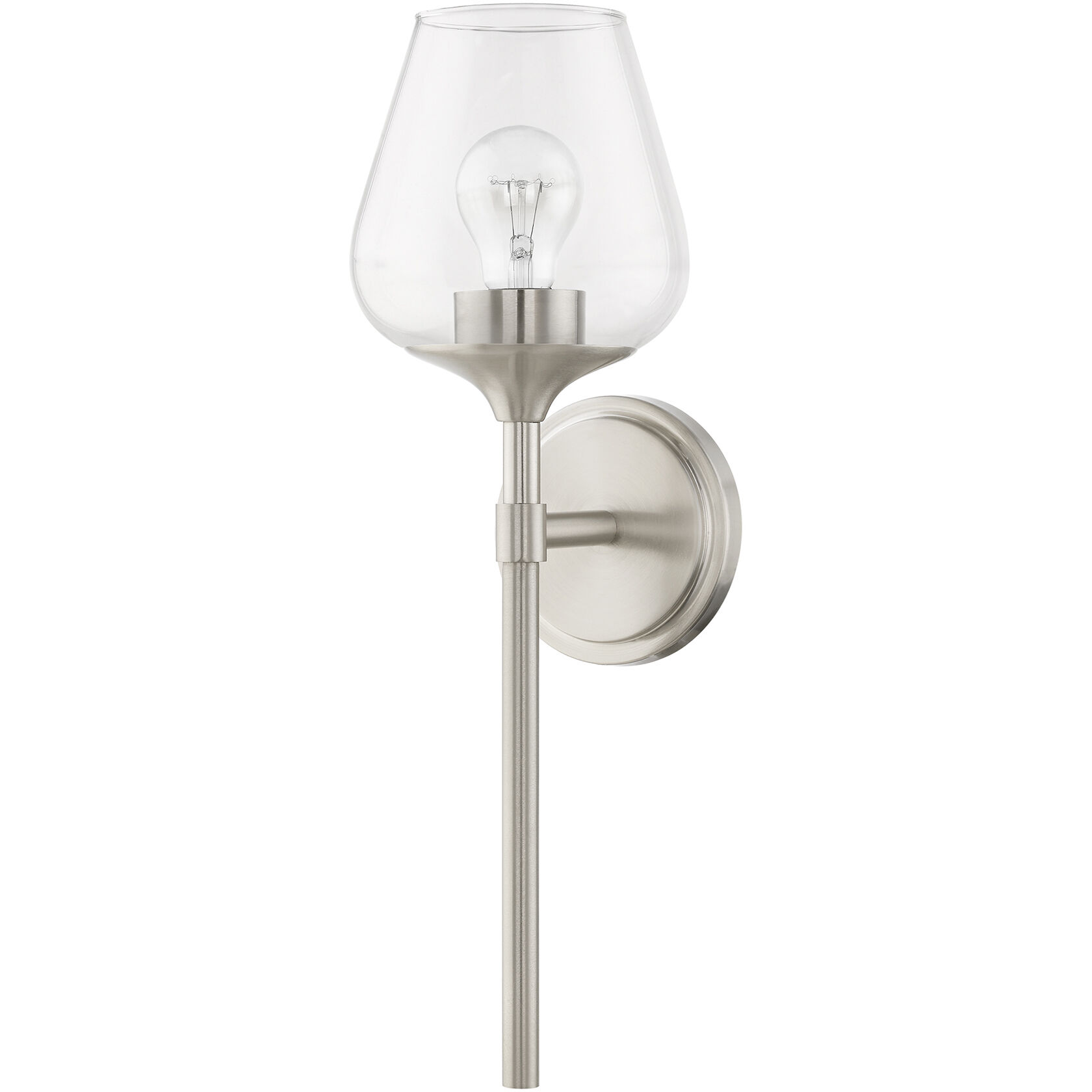 Willow 1 Light 6 inch Brushed Nickel Vanity Sconce Wall Light