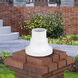 Outdoor Pier Mount Adapters 4.5 inch Textured White Pier Mount Adapter