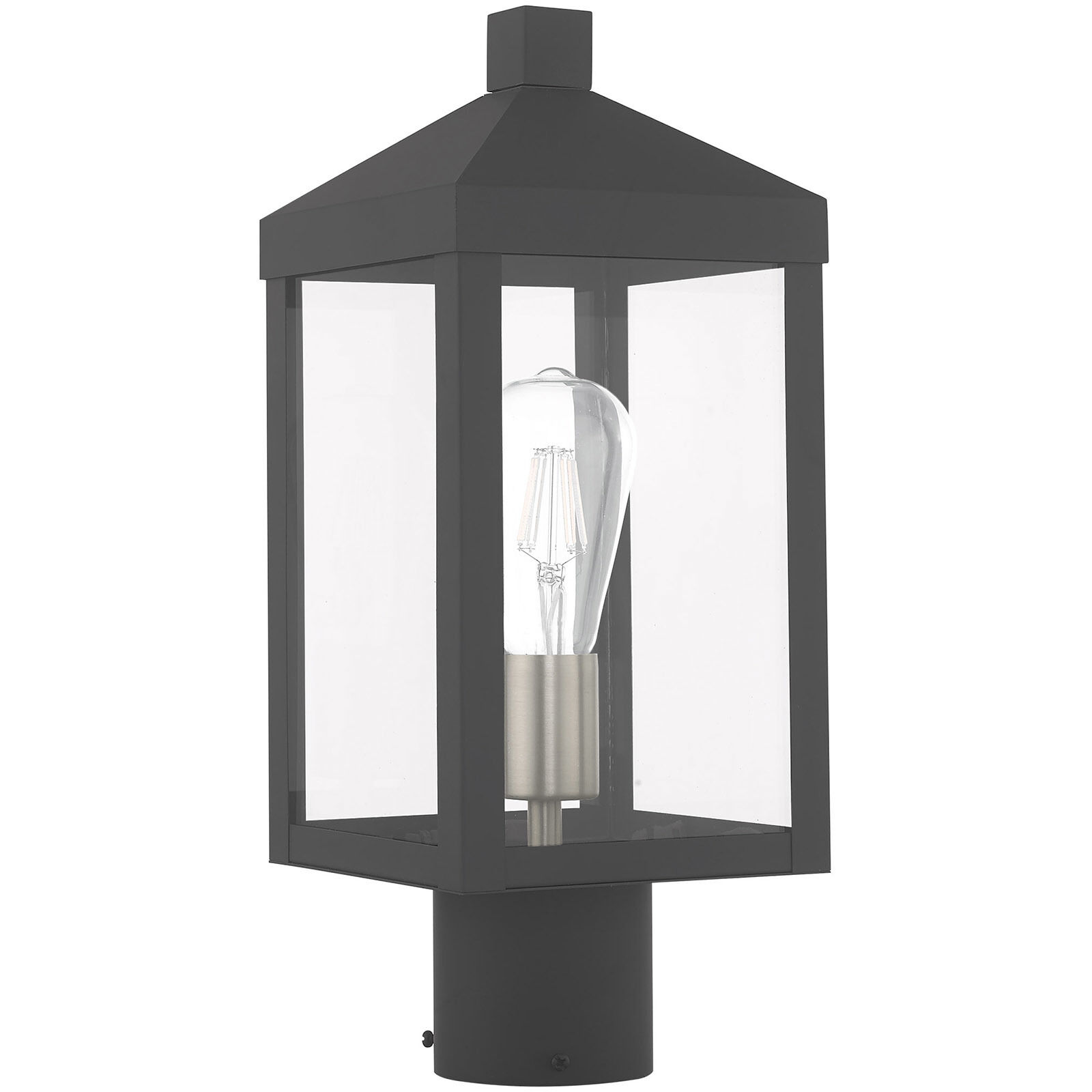 Nyack 1 Light 15 inch Scandinavian Gray Outdoor Post Top Lantern