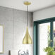 Amador 1 Light 6.25 inch Soft Gold with Polished Brass Accents Mini Pendant Ceiling Light