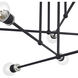 Delacroix 8 Light 35 inch Black with Brushed Nickel Accents Semi-Flush Ceiling Light