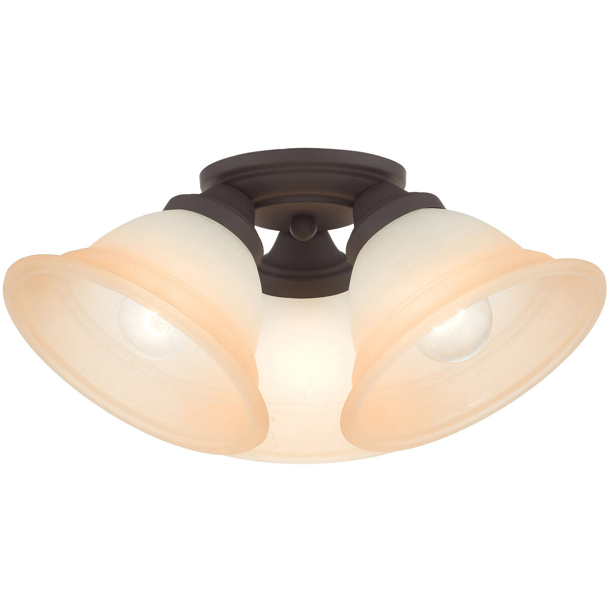 Wynnewood 3 Light 16 inch Bronze Flush Mount Ceiling Light