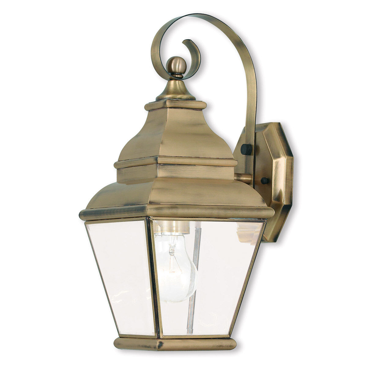 Exeter 1 Light 16 inch Antique Brass Outdoor Wall Lantern