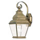 Exeter 1 Light 16 inch Antique Brass Outdoor Wall Lantern