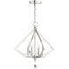 Diamond 4 Light 18 inch Brushed Nickel Chandelier Ceiling Light