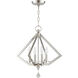 Diamond 4 Light 18 inch Polished Nickel Mini Chandelier Ceiling Light