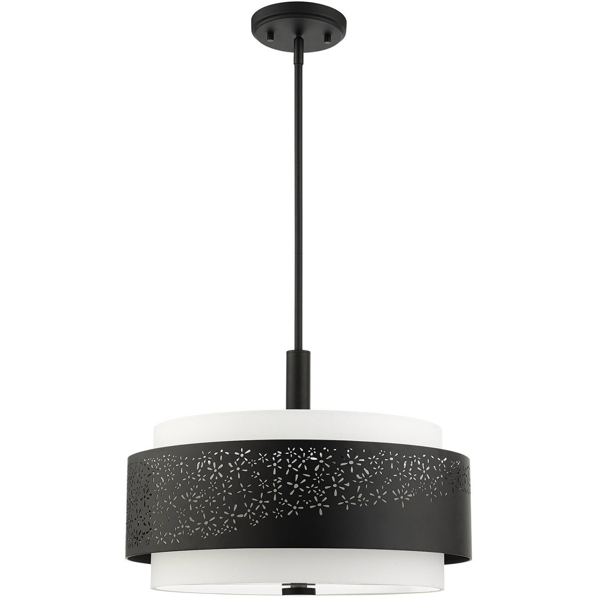Noria 4 Light 20 inch Black Chandelier Ceiling Light