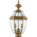 Monterey 2 Light 22 inch Antique Brass Outdoor Post Top Lantern 