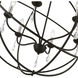 Aria 6 Light 28 inch Black with Brushed Nickel Finish Candles Pendant Chandelier Ceiling Light, Globe
