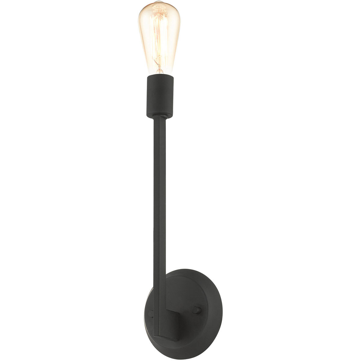 Prague 1 Light 5 inch Black ADA Sconce Wall Light