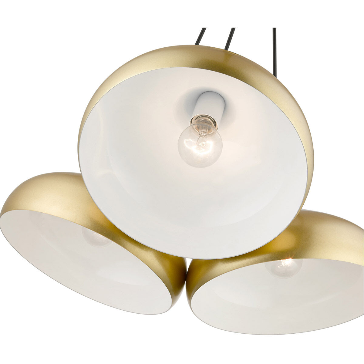 Amador 3 Light 25 inch Soft Gold with Polished Brass Accents Cluster Pendant Ceiling Light