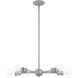 Lansdale 5 Light 19 inch Nordic Gray with Brushed Nickel Accents Chandelier Ceiling Light