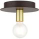 Hillview 1 Light 8 inch Bronze Flush Mount Ceiling Light