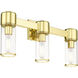 Quincy 3 Light 22.5 inch Polished Brass Vanity Wall Sconce Wall Light