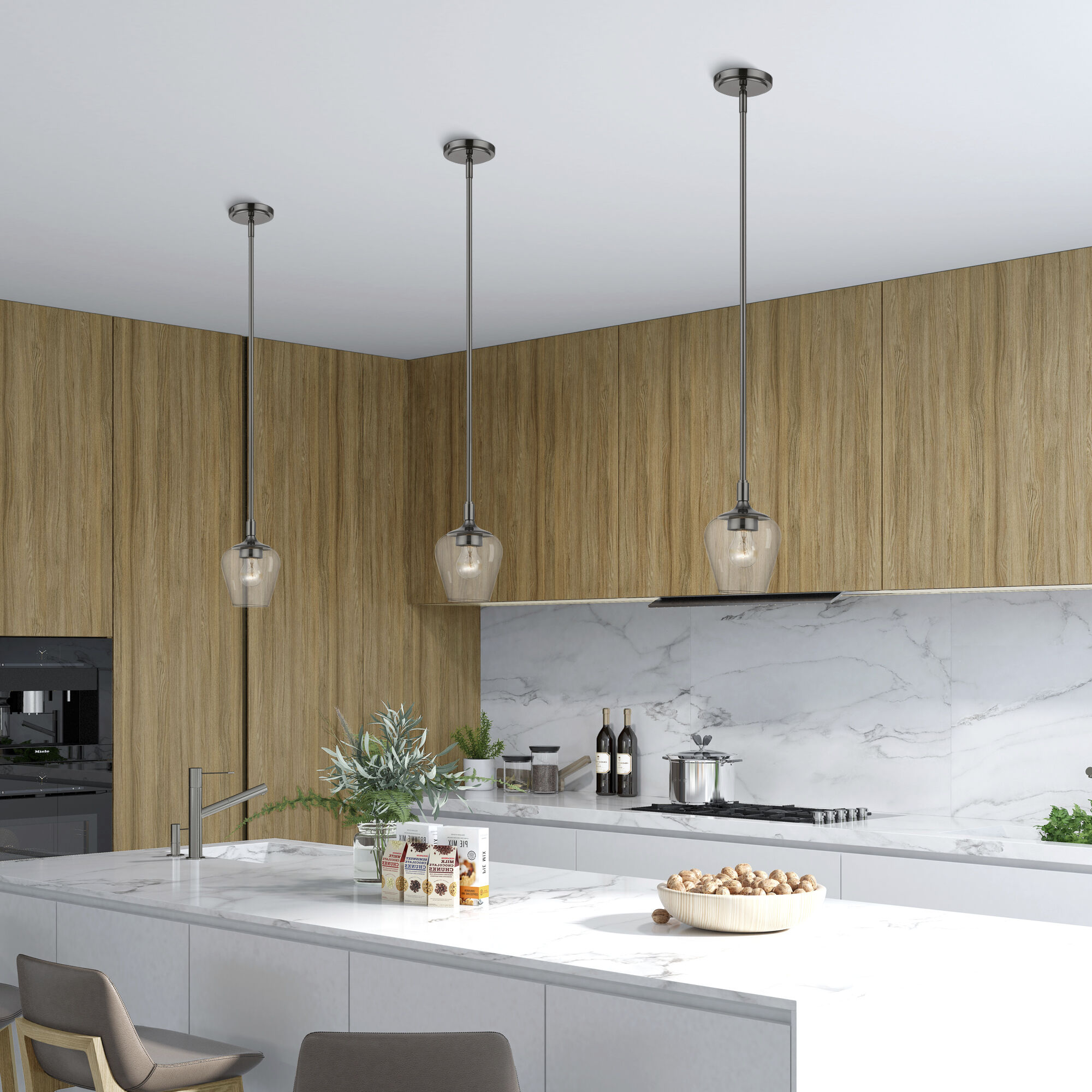 Willow 1 Light 5.75 inch Black Chrome Single Pendant Ceiling Light, Single