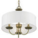 Brookdale 3 Light 16 inch Antique Brass Pendant Chandelier Ceiling Light