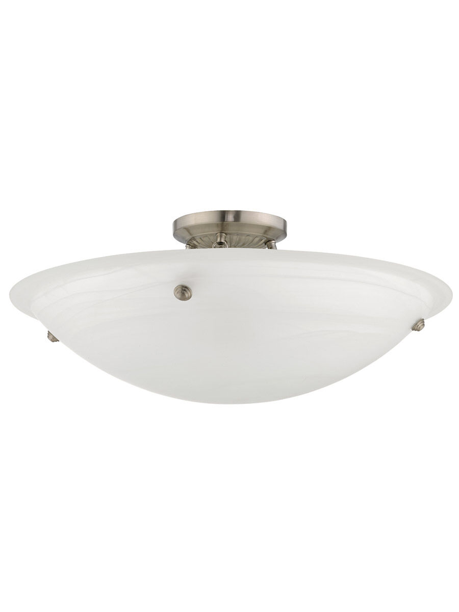 Oasis 4 Light 24 inch Brushed Nickel Semi-Flush Mount Ceiling Light