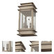 Princeton 2 Light 14 inch Vintage Pewter with Polished Chrome Stainless Steel Reflector Medium Outdoor Wall Lantern